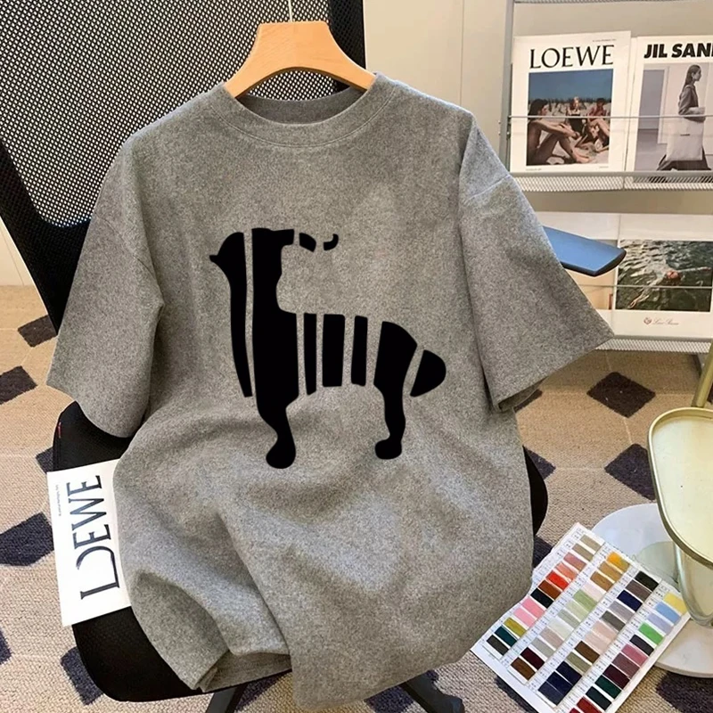 胖妹妹240斤大码休闲宽松磨毛短袖上衣女早春秋内搭单穿半袖T恤衫