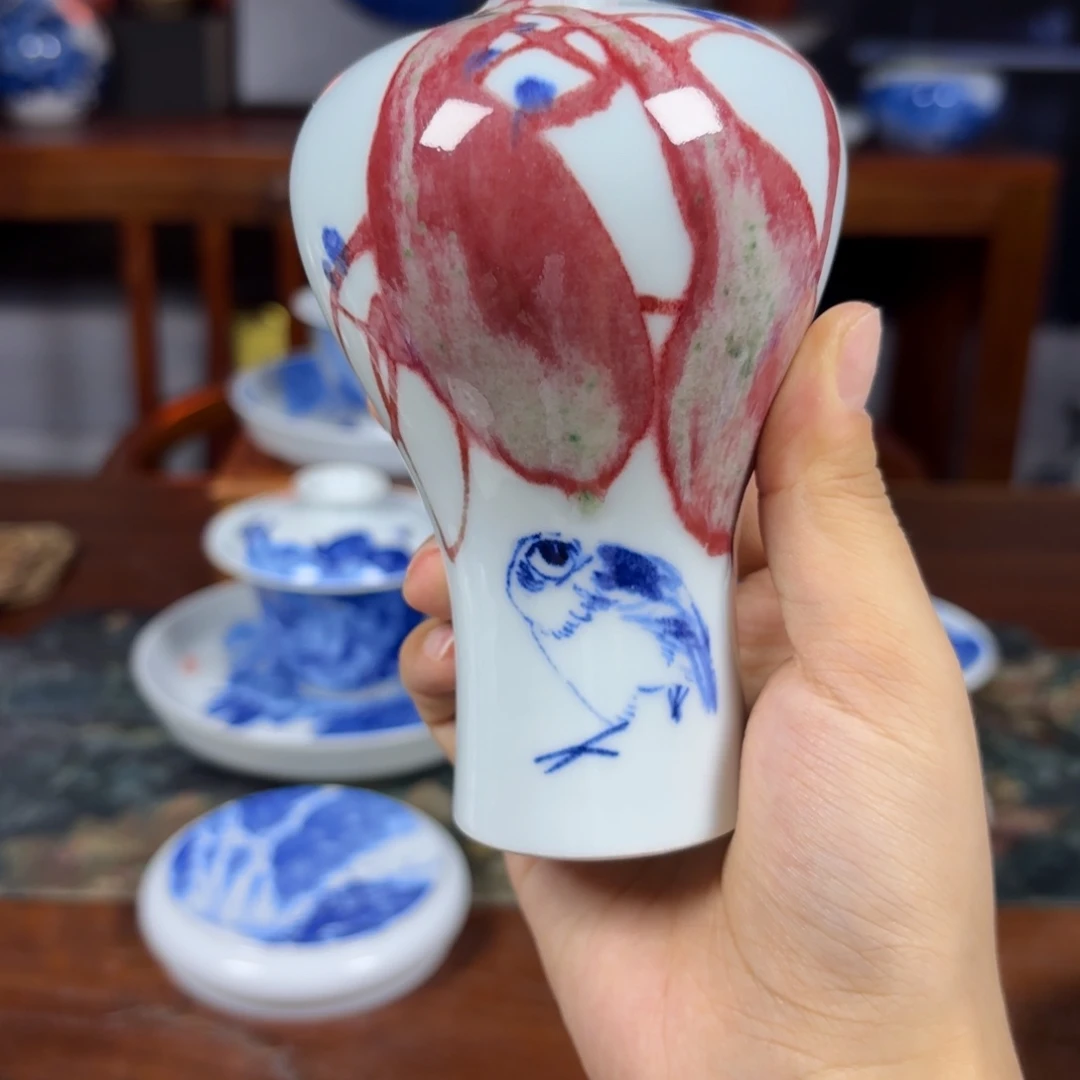 燊***宝国一王老师手绘青花釉里红