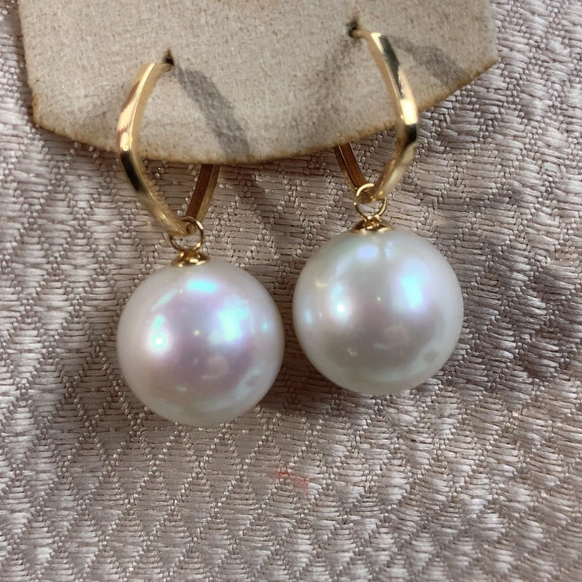【闪购商品】淡水珍珠耳饰18K金镶嵌