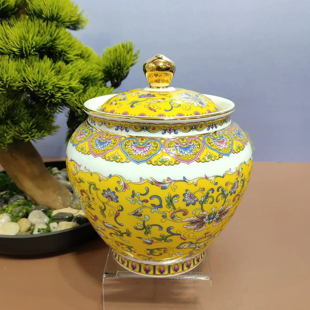 景德镇青花瓷茶叶罐中式密封罐防潮陶瓷家用存储茶罐