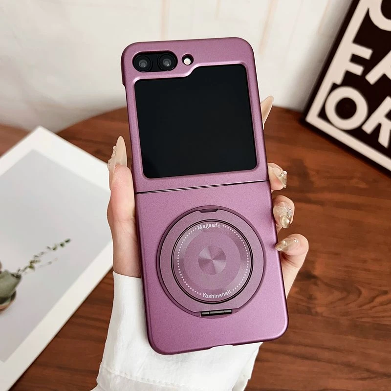 适用三星Z Flip5壳折叠屏W24Flip新款旋转磁吸支架防摔保护套