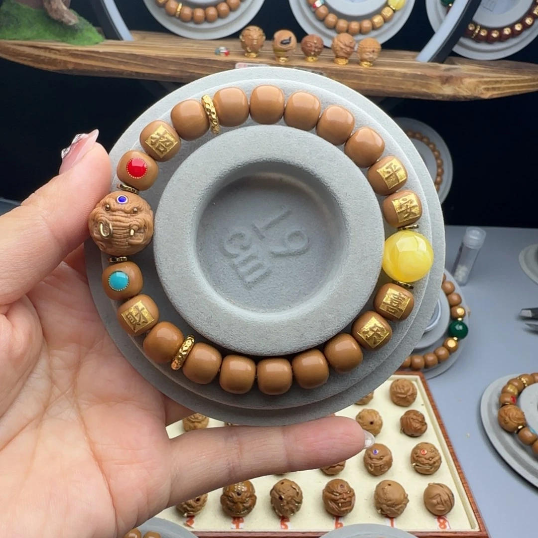 云***9猴头核桃吊坠全品直切猴头手串私人订制