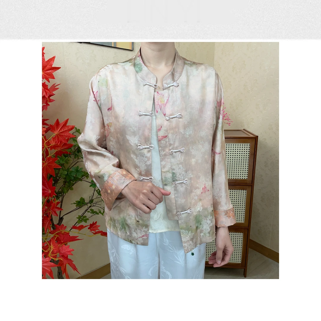 817 新款中式国风提花显瘦休闲短外套春秋夏季女装