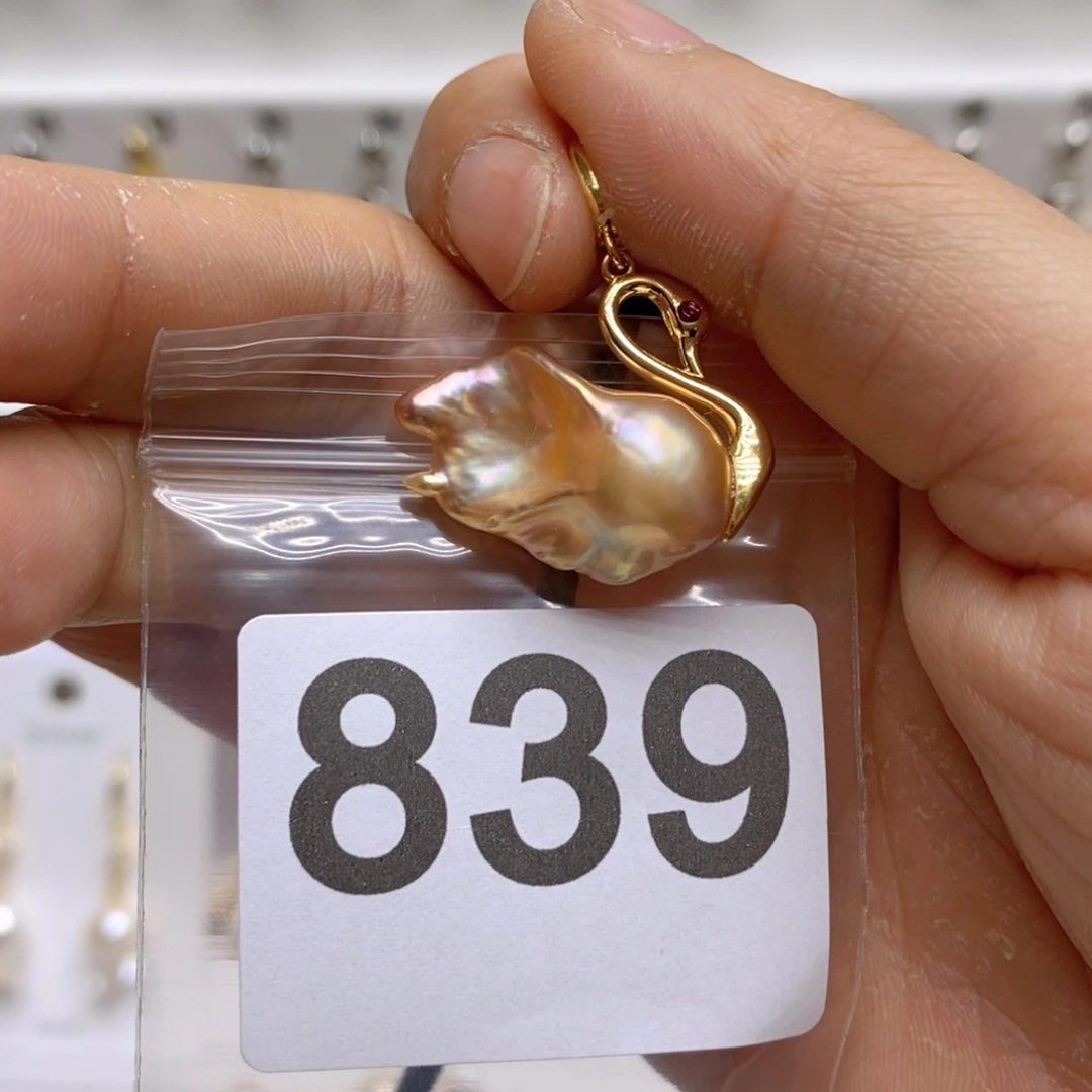 淡水珍珠颈饰银S925镶嵌839