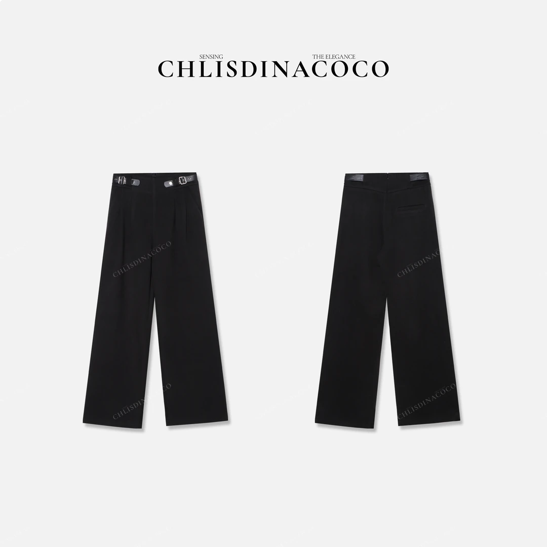 AR专属 |“活在爱中”设计感皮带扣子阔腿长裤C24626CK243