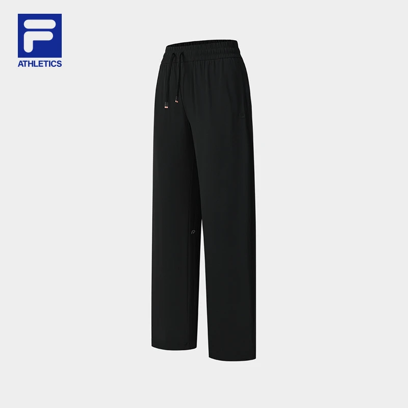 Fila/斐乐欧若风2025年女士户外百搭运动休闲梭织长裤A11W521805F