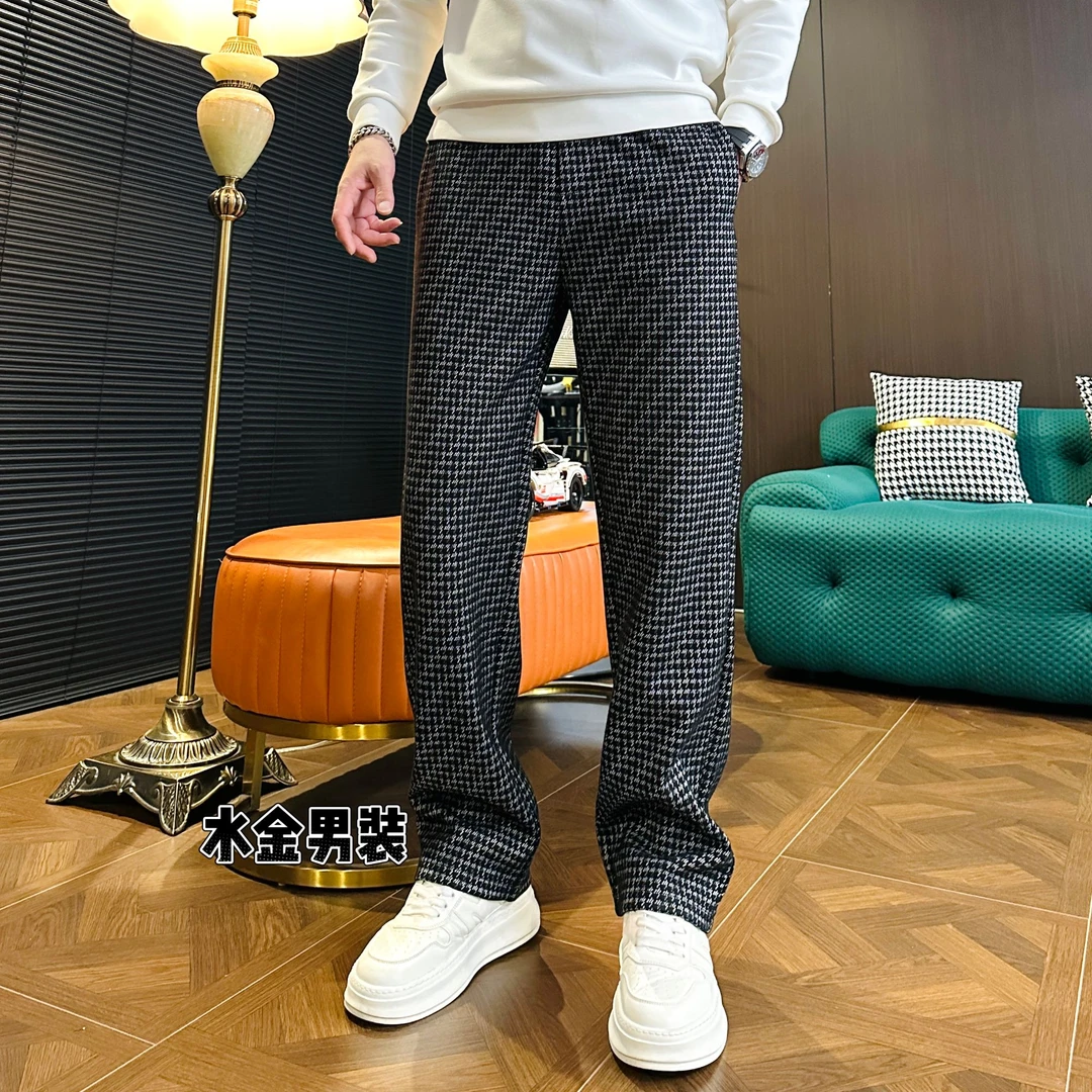 2025男装男士秋季潮流时尚百搭舒适高端轻奢品质直筒休闲裤 58219