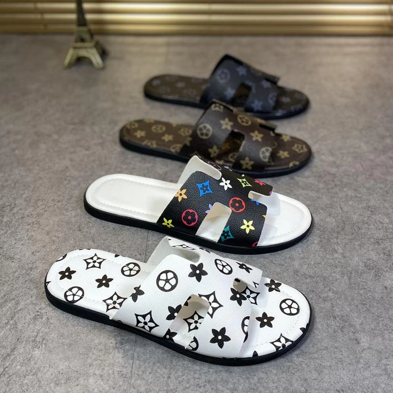 潮牌ins百搭一字拖男士夏季新款欧洲站凉拖鞋时尚外穿h平底沙滩拖