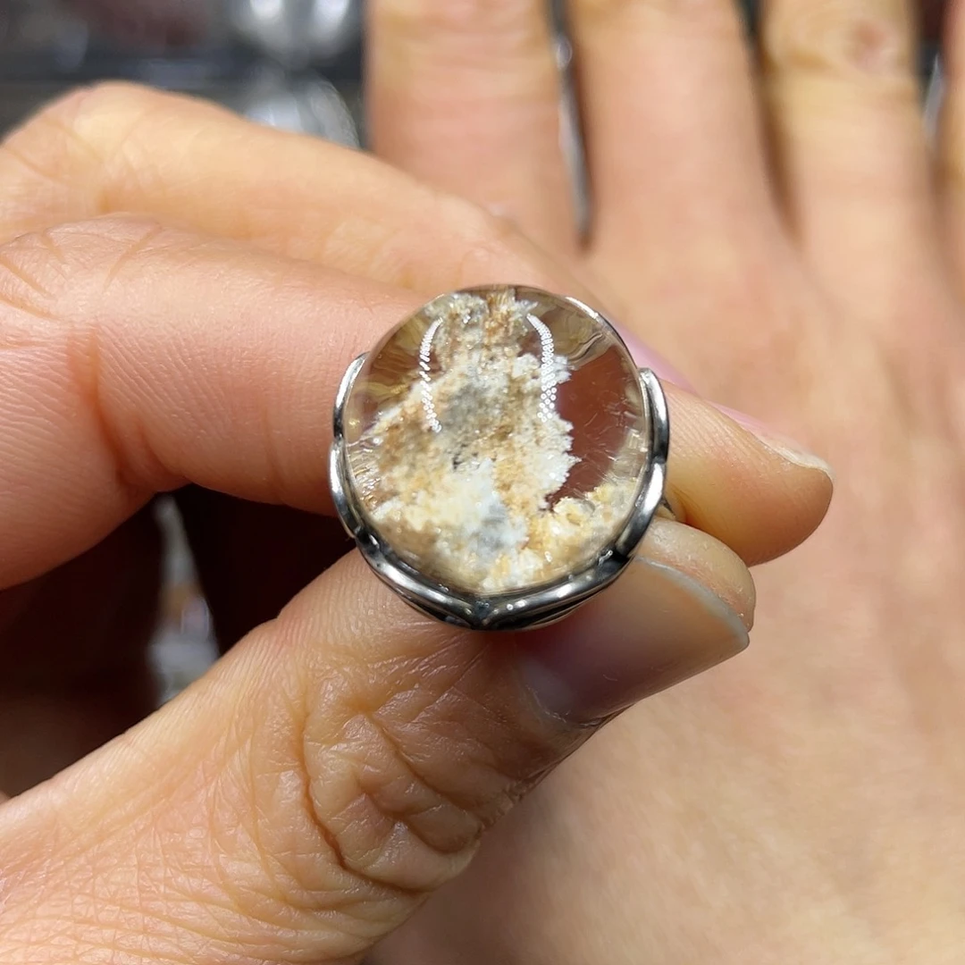 【闪购商品】水晶珠宝半成品银S925镶嵌戒指