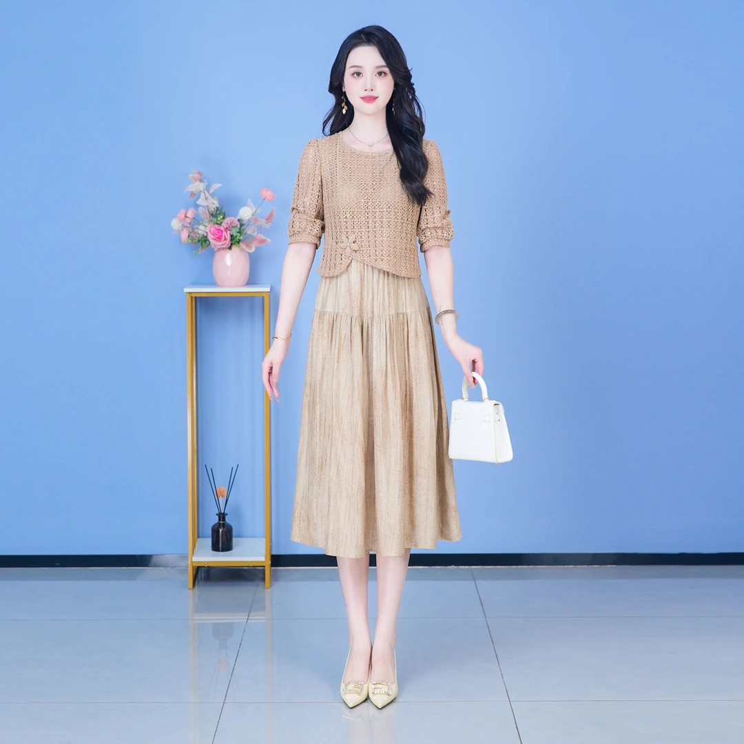 【SJYH2717】早秋新款套装裙两件套时尚优雅减龄洋气套装