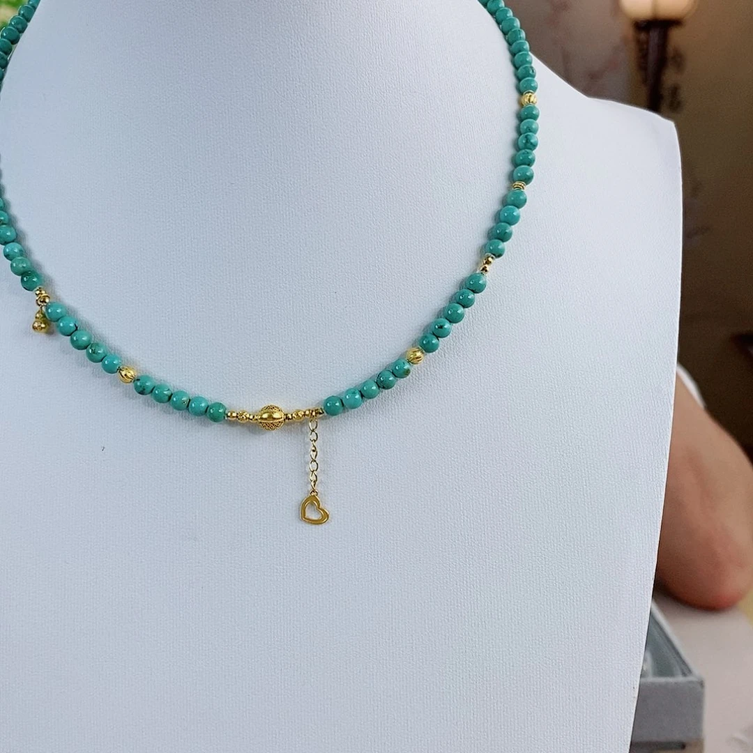 18K金镶嵌绿松石珠宝奇石