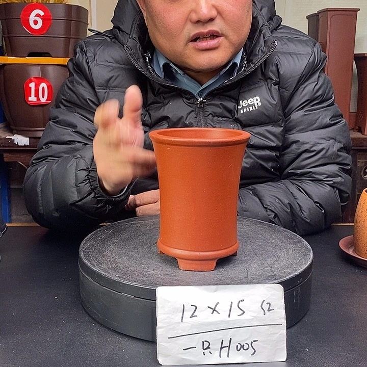 紫砂花盆货号一只H005