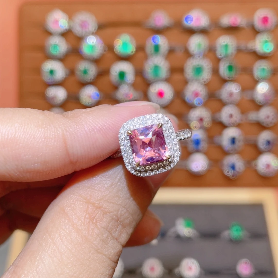 戒指18K金镶嵌尖晶石2.11ct 无烧马亨盖