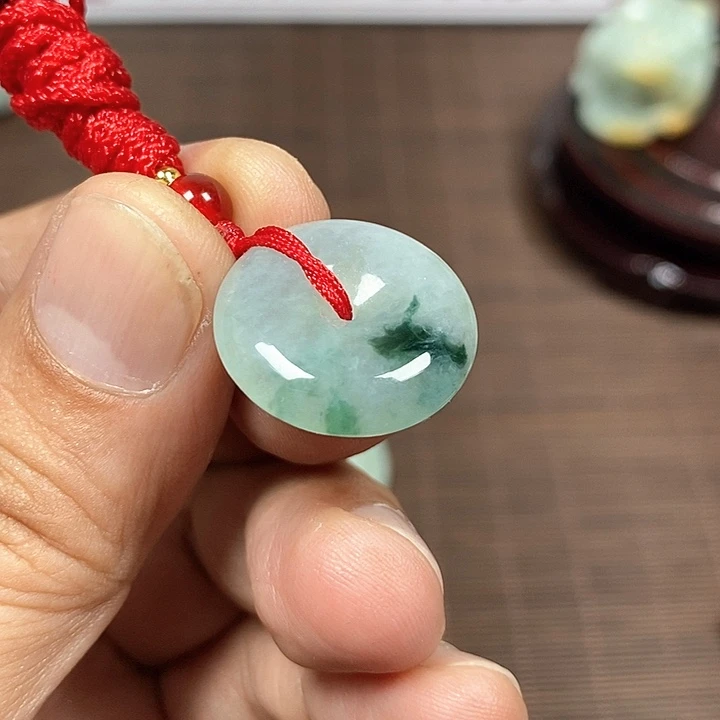 颈饰未镶嵌翡翠天然翡翠玉A货配证书