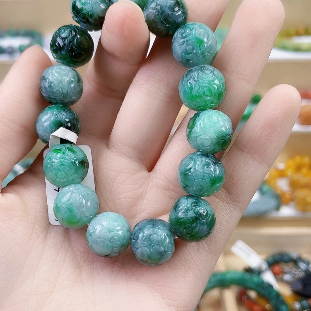 旋***子翡翠未镶嵌手链手链