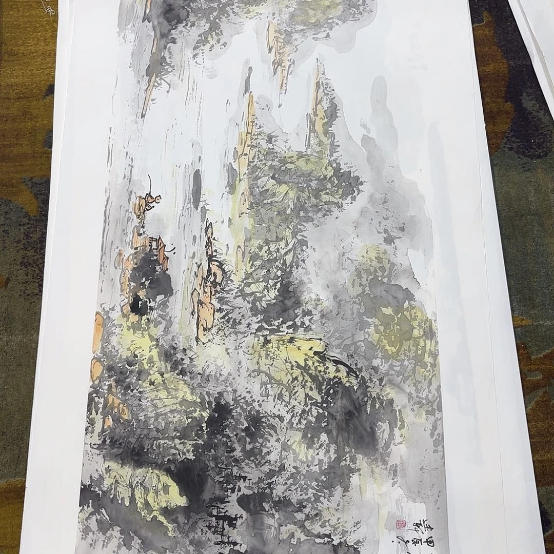 国画贾述轩三尺童