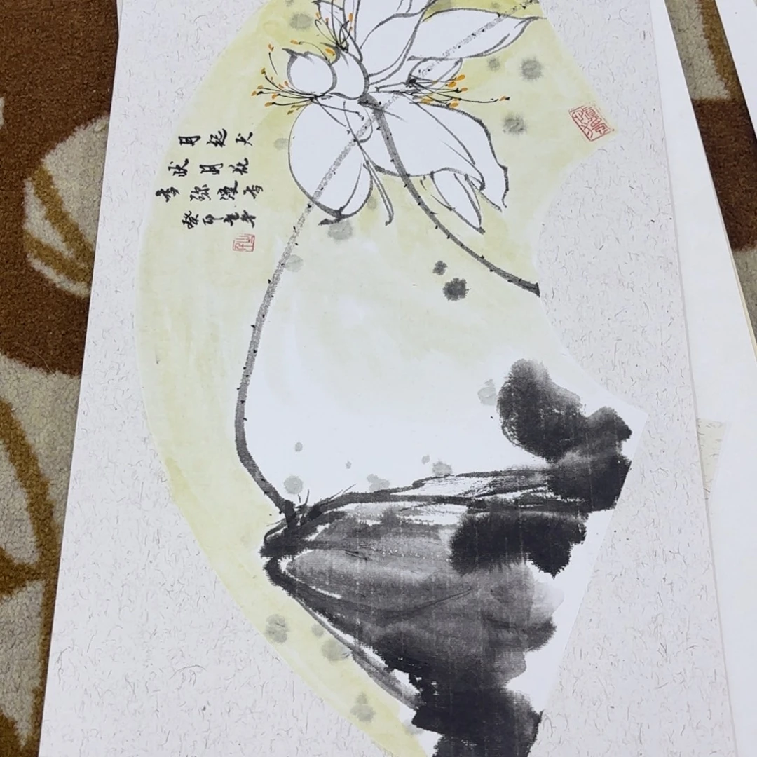 国画赵铁卡纸作品艺