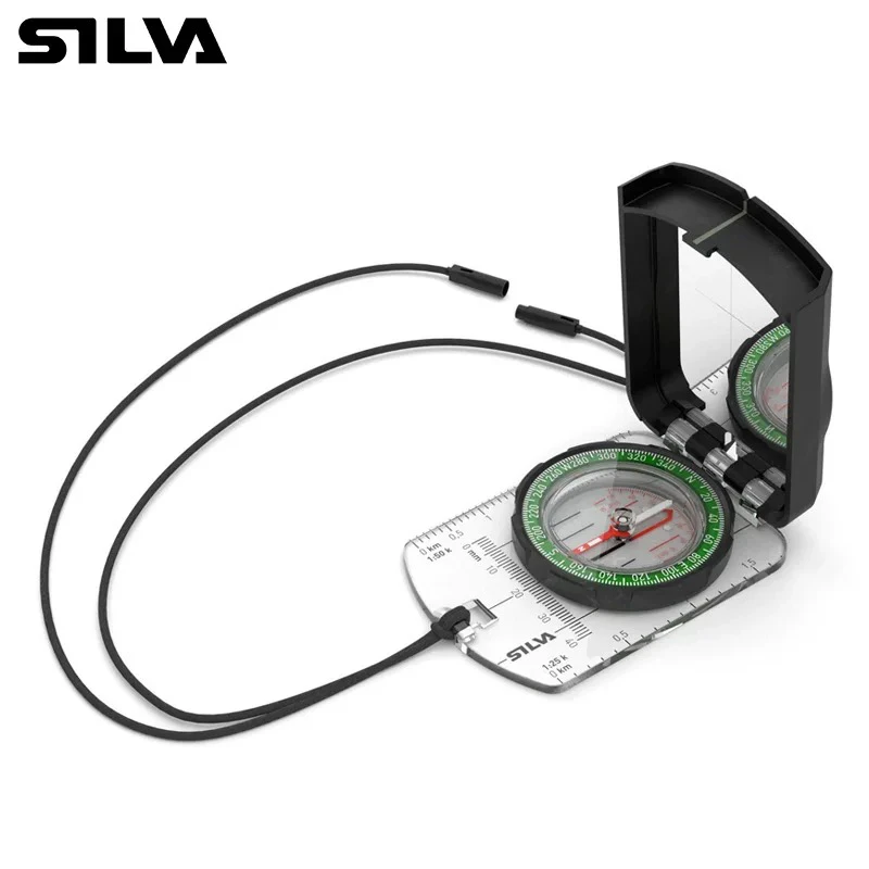 超轻便携户外定向绿色指南针夜光带灯地图探险装备