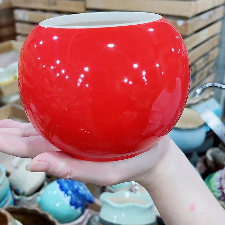 有孔，凑10元包邮陶瓷花盆发货！