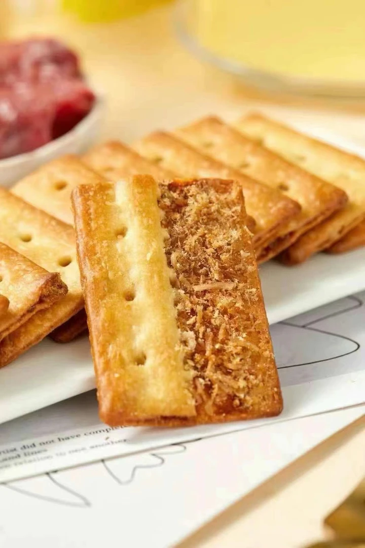 姗姗物语牛肉馅酥脆饼干黑松露火腿苏打山姆平替同款一盒408克