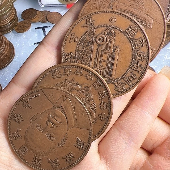 7***9五个铜币工艺品摆件