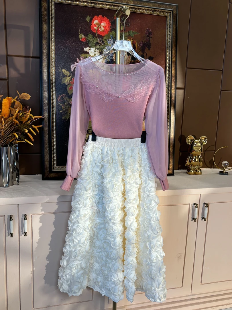 【芙娜妮】2025新款法式优雅气质复古显瘦名媛套装女 F2510794