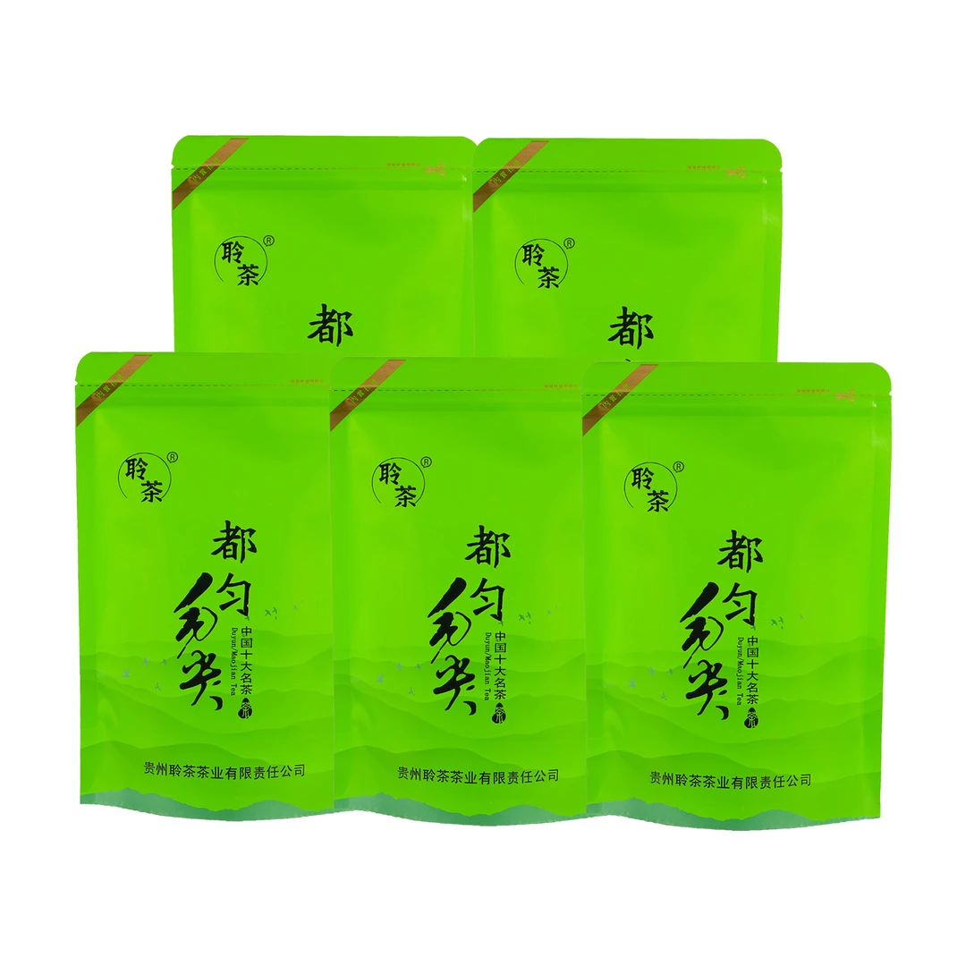 贵州聆茶二级绿茶都匀毛尖100g*5袋