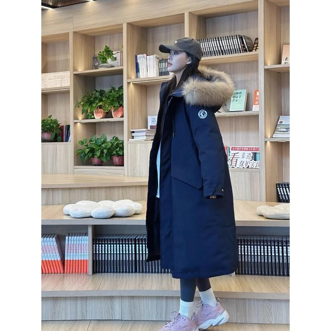 长款工装棉服女2025冬季新款学院风小个子派克服宽松加厚棉衣外套