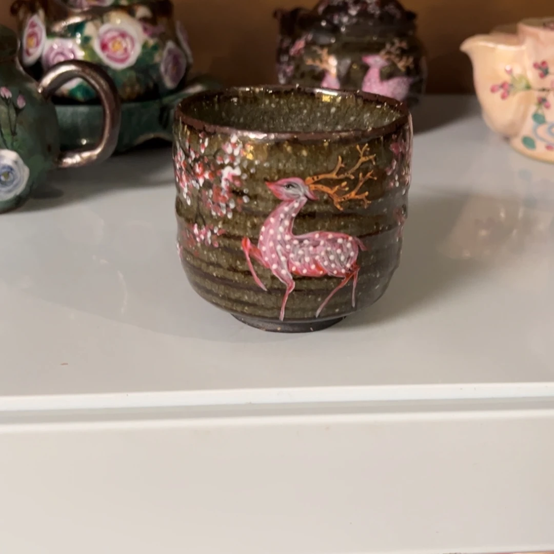 小***子柴烧纯手工手绘陶瓷