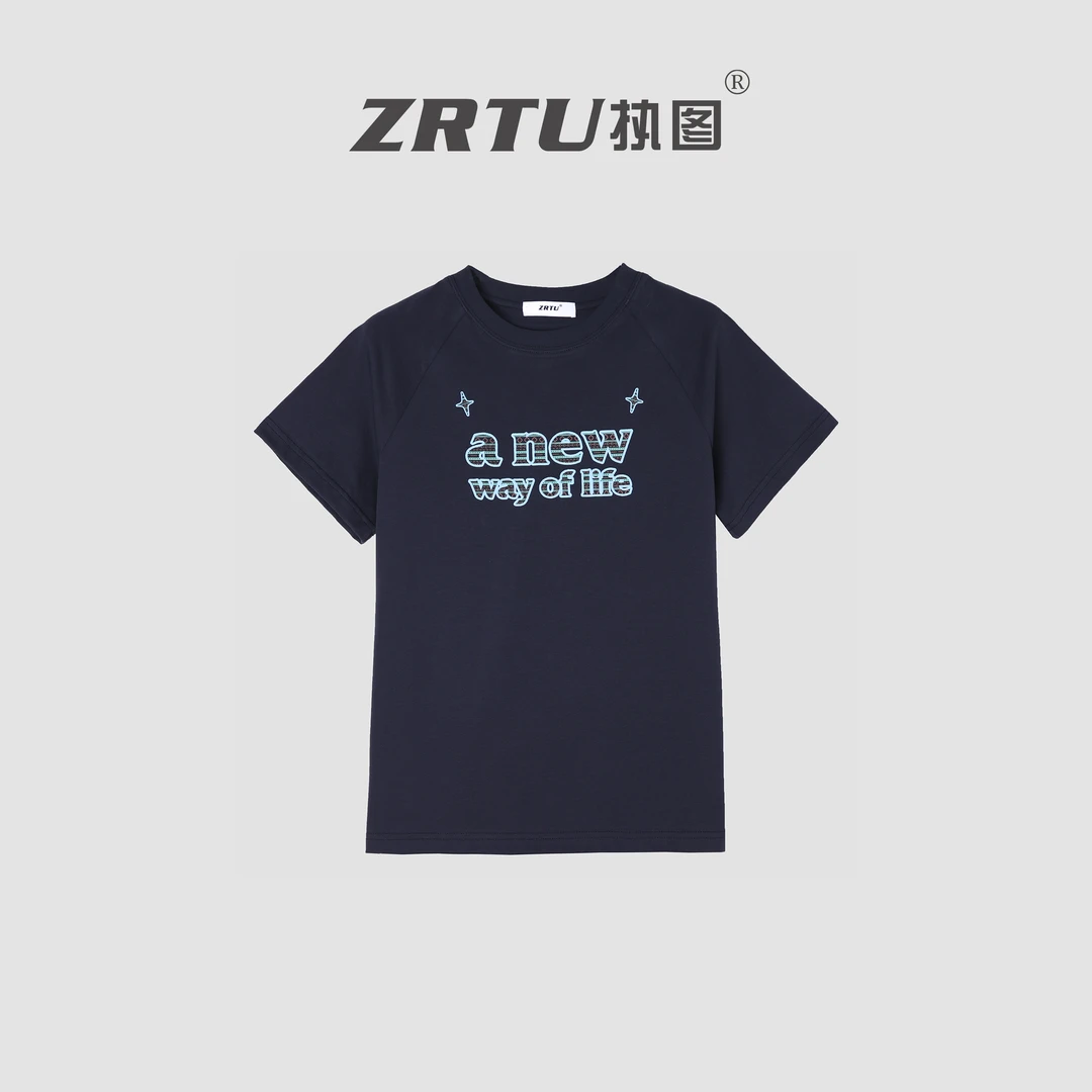 【石蕊专属】ZRTU /执图2025新款圆领女士夏季短袖印花T恤