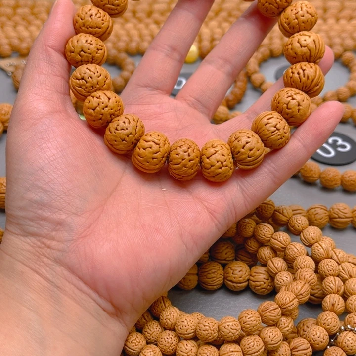 奶***豆菩提籽类桃核手串