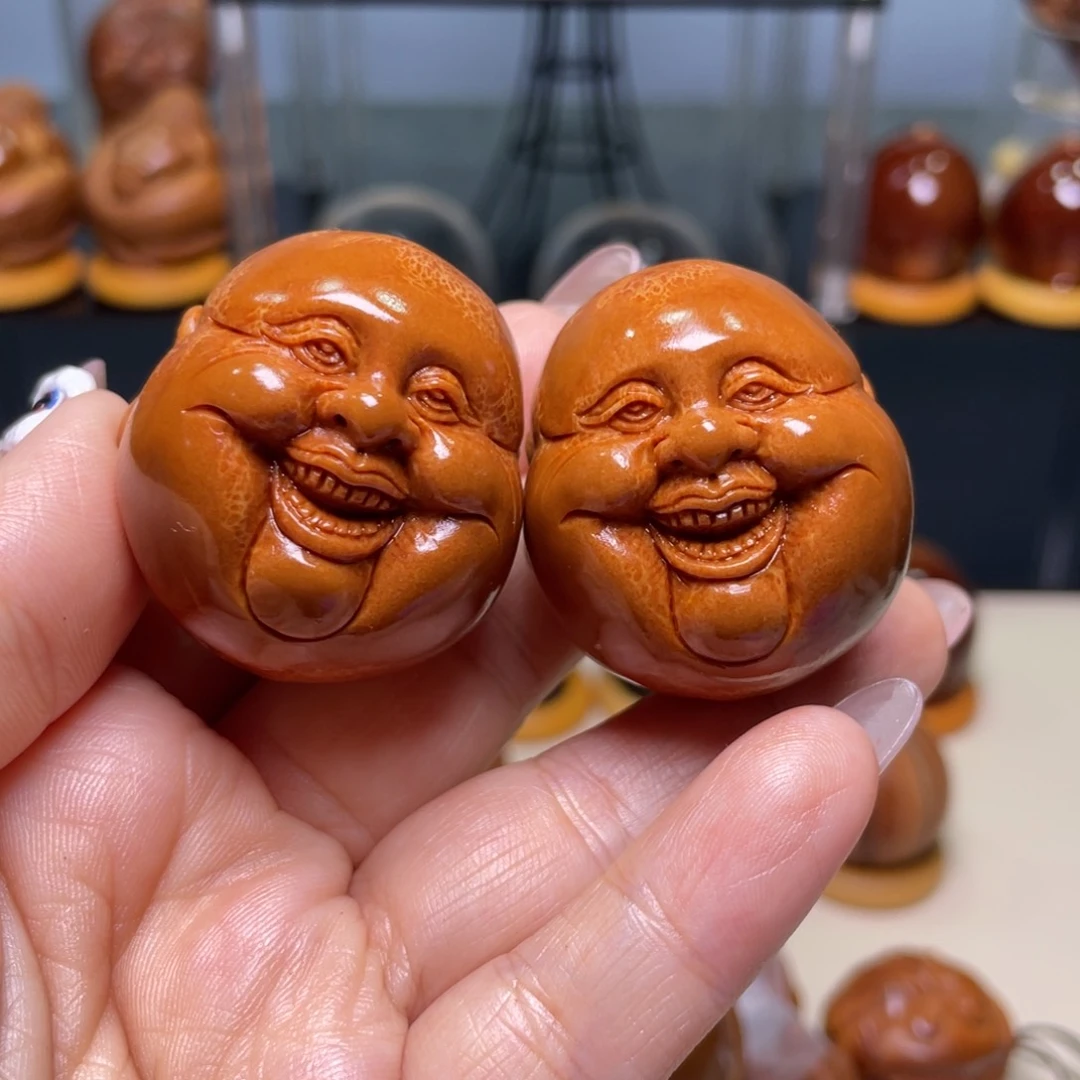 橄榄核手串/手链开心笑佛一对