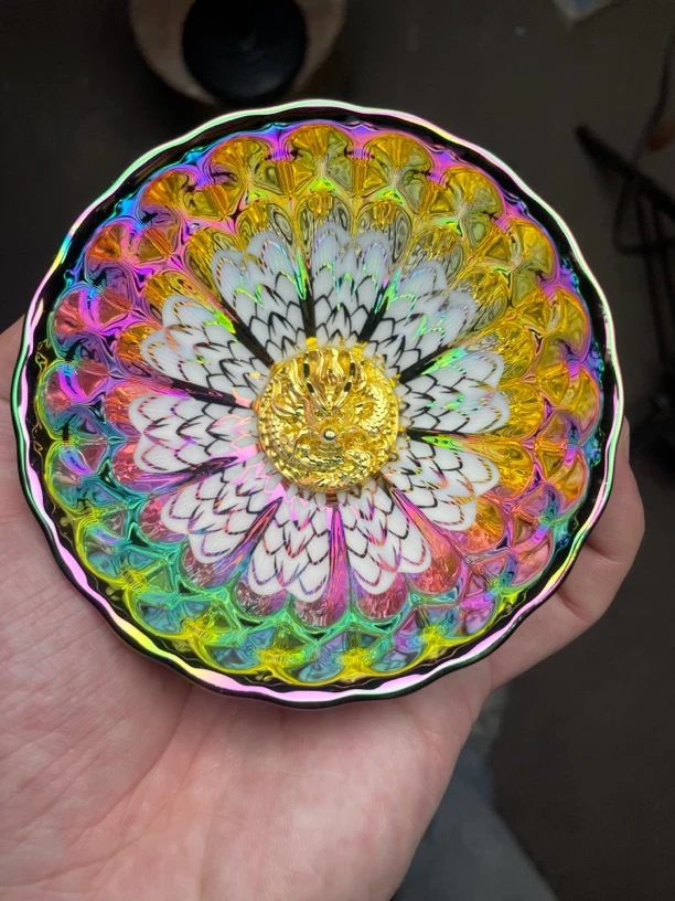 （三绝）梦幻七彩金龙茶杯主人杯陶瓷传统手工制作.匠心传承