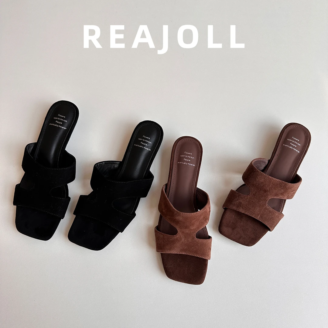 拖鞋女夏外穿2025新款 配裙子法式高级感H拖绝美不累脚半拖凉拖女