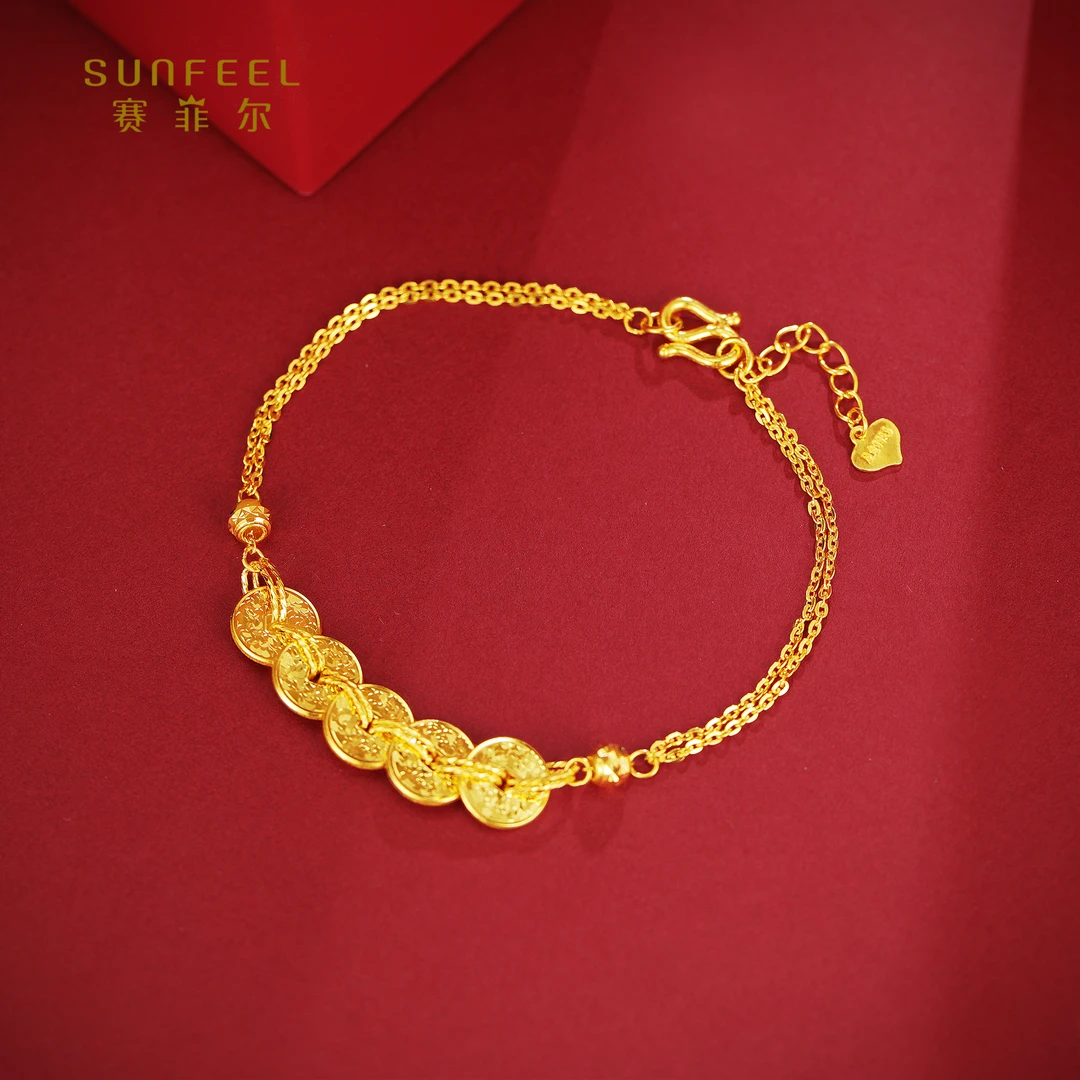 SUNFEEL/赛菲尔【十七店】精炫金碎碎冰手链HS01020174