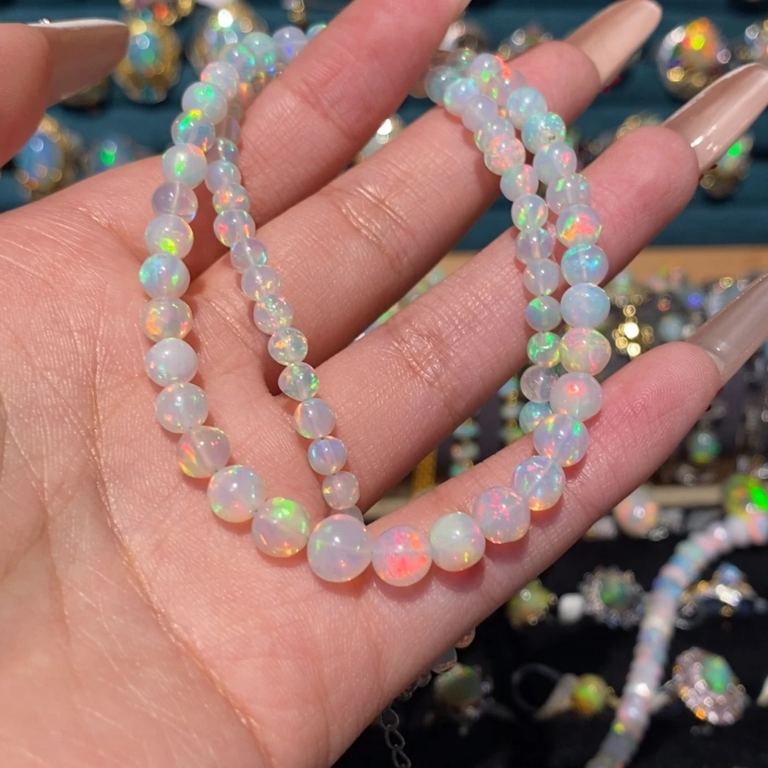 欧泊银S925镶嵌项链