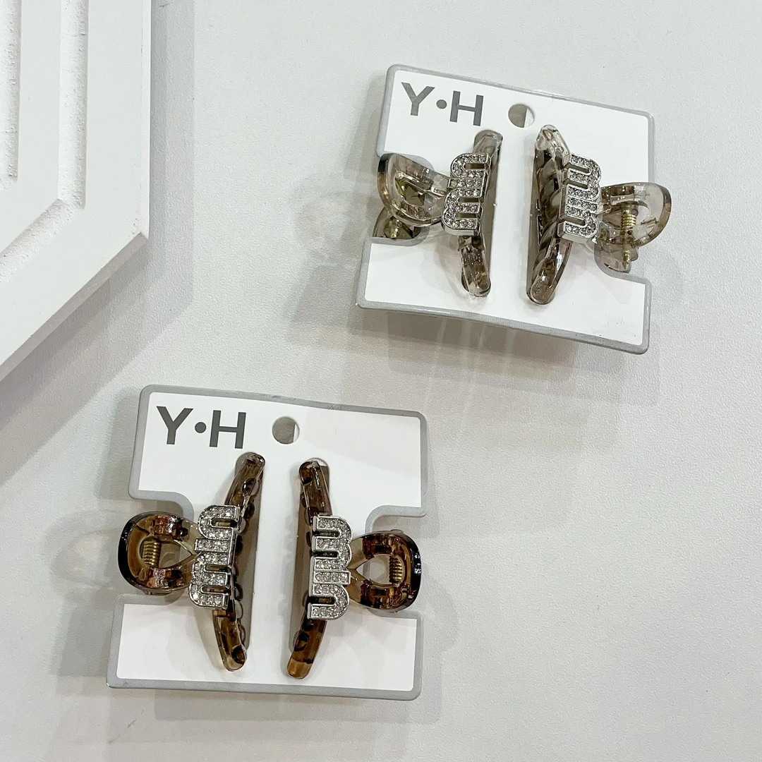 韩版色字母小抓夹百搭头饰夹刘海夹马尾夹发饰迷你发夹网红时尚