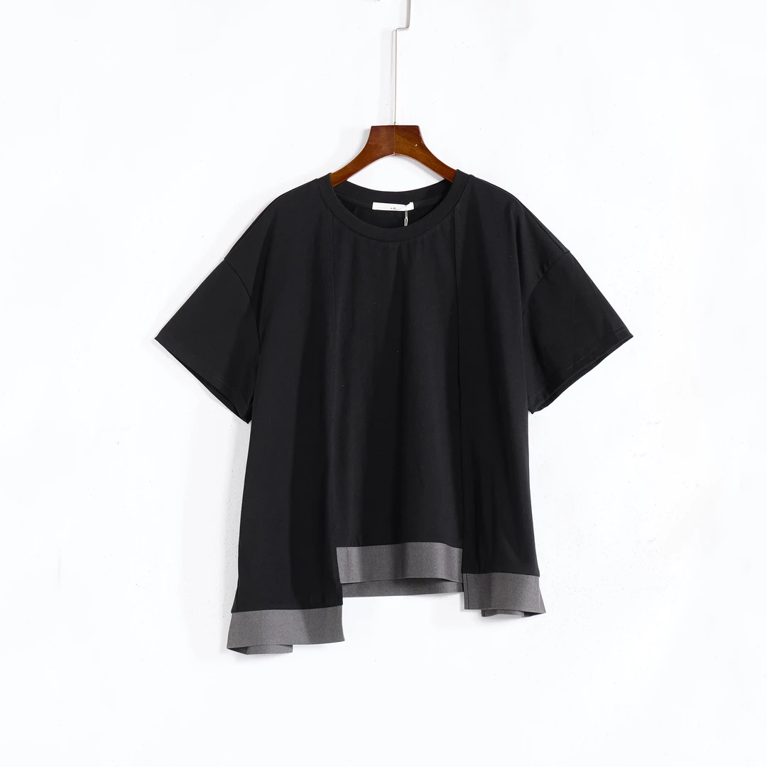 2025夏季福利捡漏原创设计师品牌极简拼色Ｔ　休闲