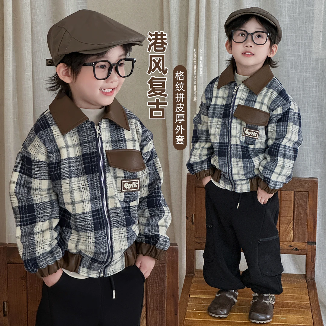 男童加厚外套秋冬款2025新款秋冬装儿童韩版 DMQ6102悠悠童话童装