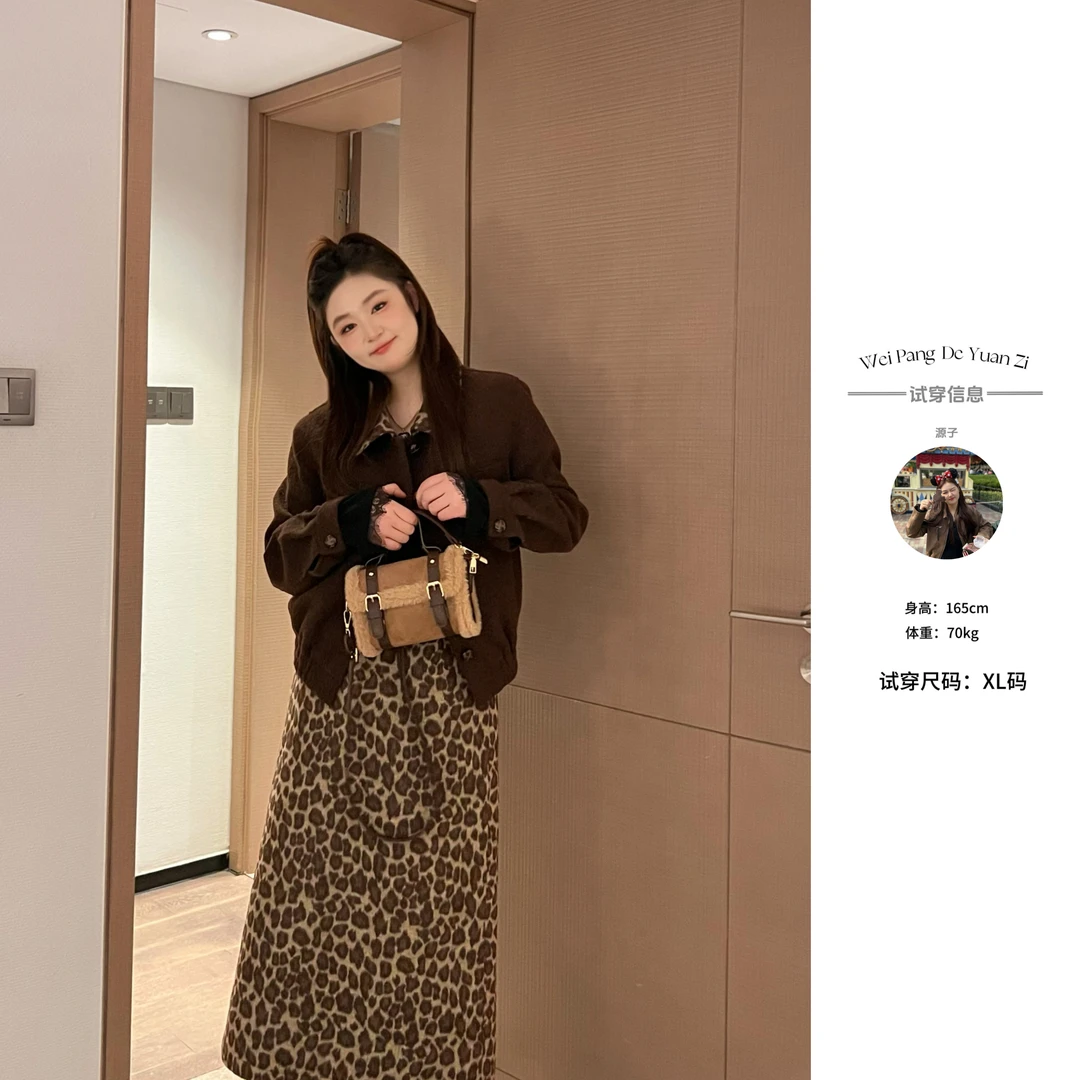 楠序【曼城旧事】源子微胖女装 出游衣服女时尚两件套YZ33150