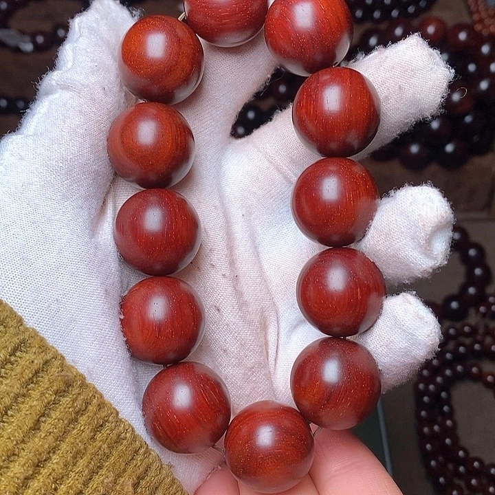 小叶紫檀手串/手链N****卫原汁原味2.0cm180度鱼鳞