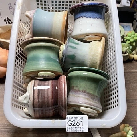 紫砂花盆261微瑕品口径7到8左右
