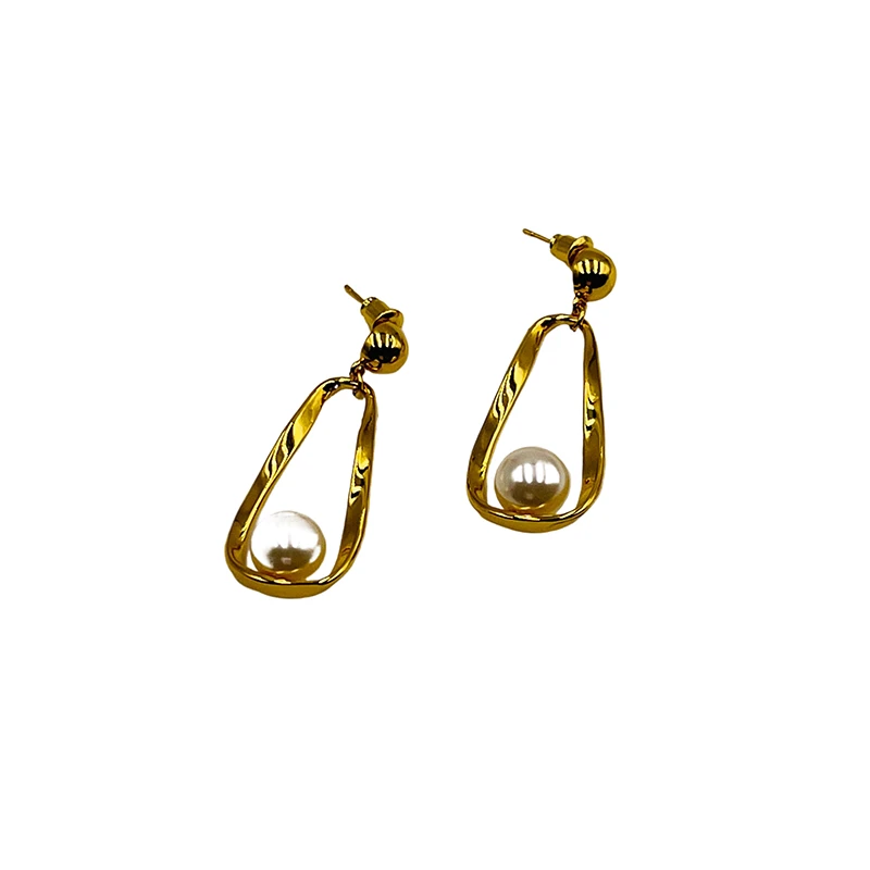 铜合金耳饰 原创设计女耳钉欧美日韩耳环耳饰个性百搭失序混搭风