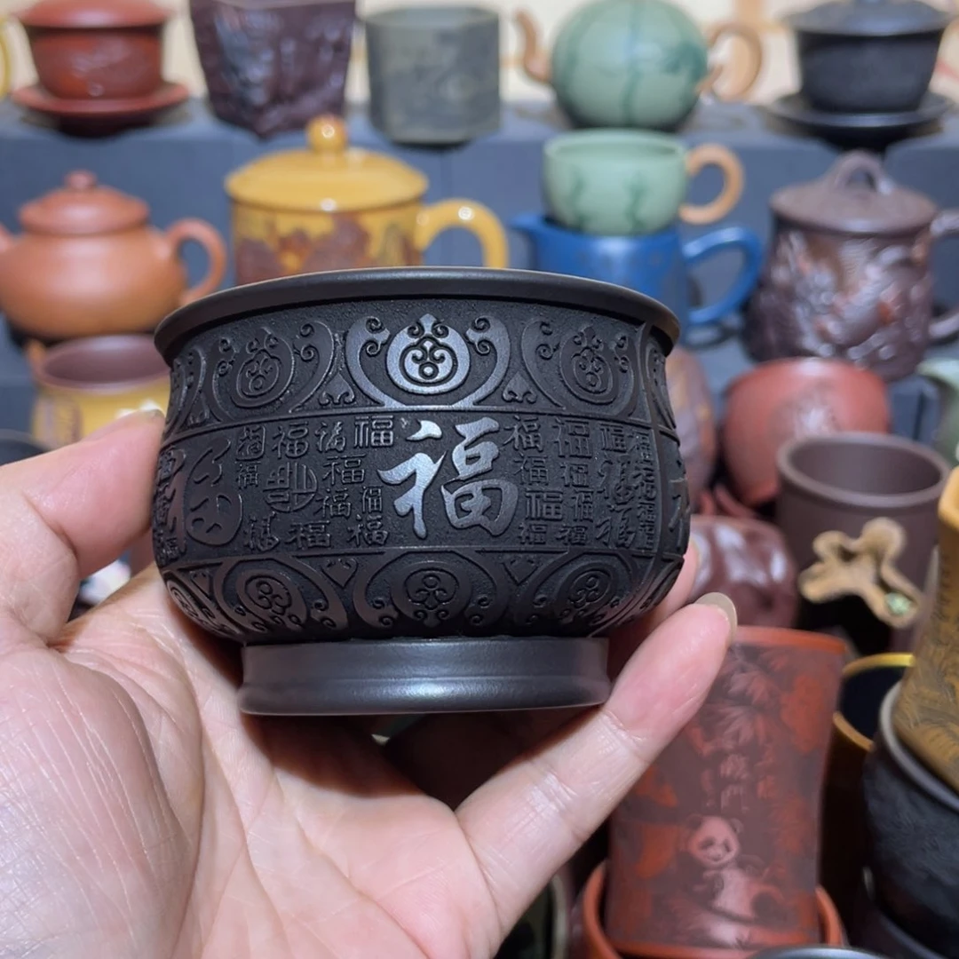 原矿紫砂手工主人杯