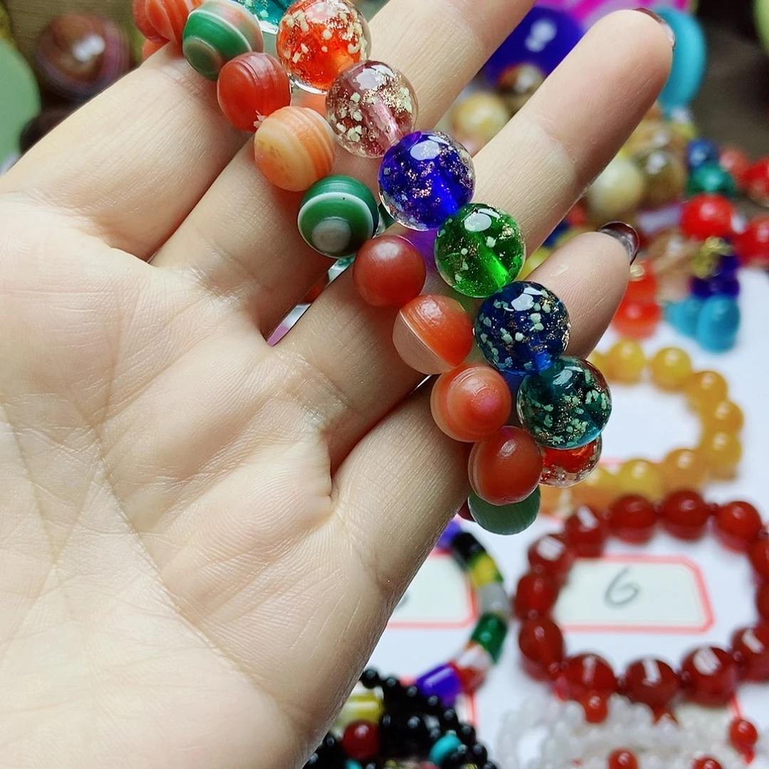 枫***飘玛瑙/玉髓未镶嵌手链