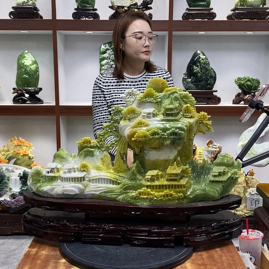 久****玉山水摆件 玄关摆件