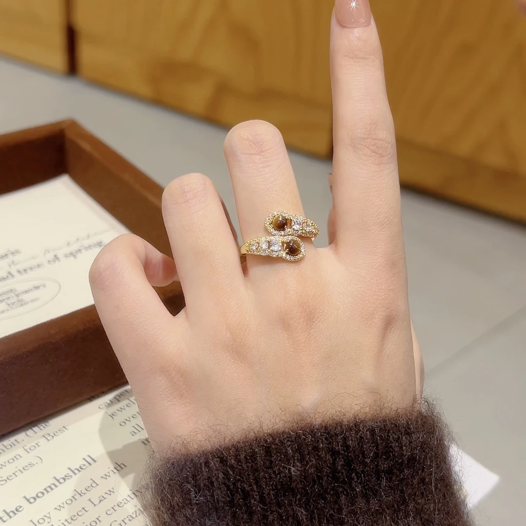 【美拉德】戒指秋冬氛围感 好好看豪镶 开口可调节 不撞款 A0002