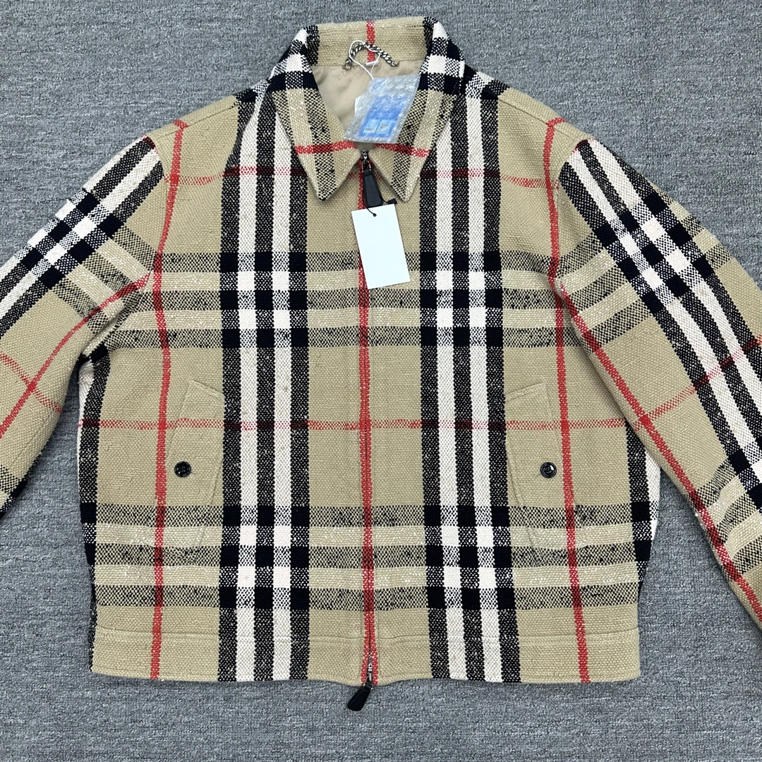 未使用 BURBERRY/博柏利 58 Burberry 秀款格纹夹克