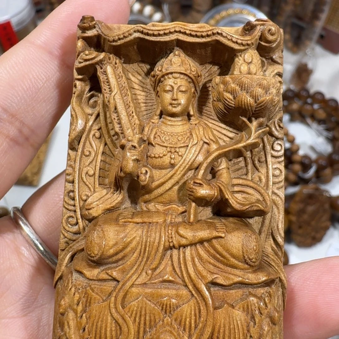 佛***光檀香木无事牌461虚空藏菩萨牌牌