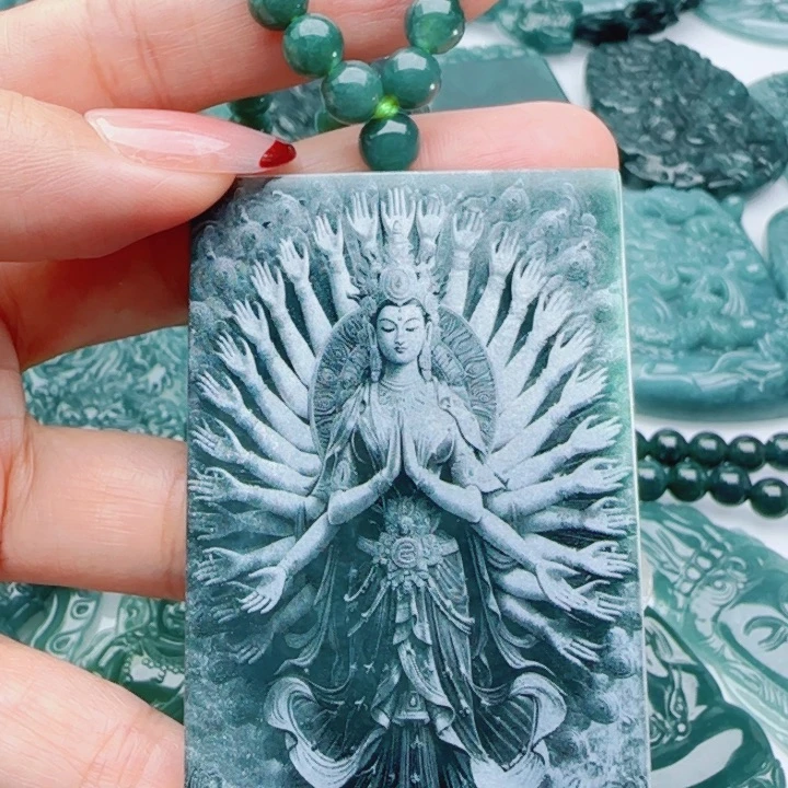 翡翠未镶嵌颈饰多样性发货天然A货翡翠